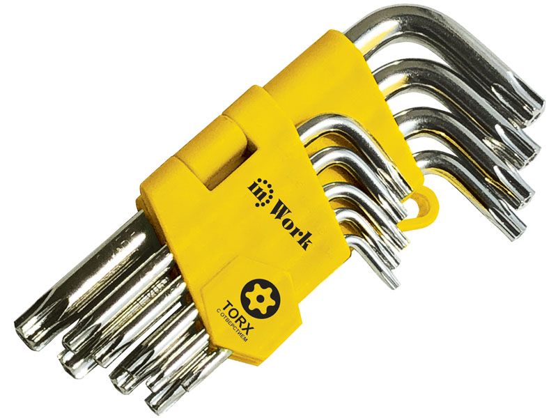 Набор L-образных ключей TORX с отверстием
